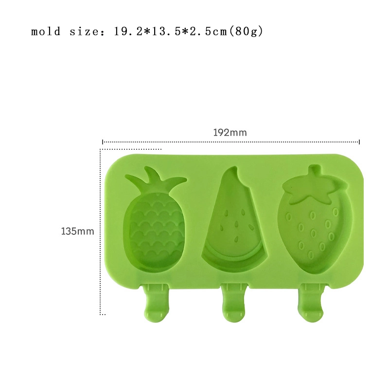 3D Fruit Shape Ice Cream Ice Cream Silicone Moulds