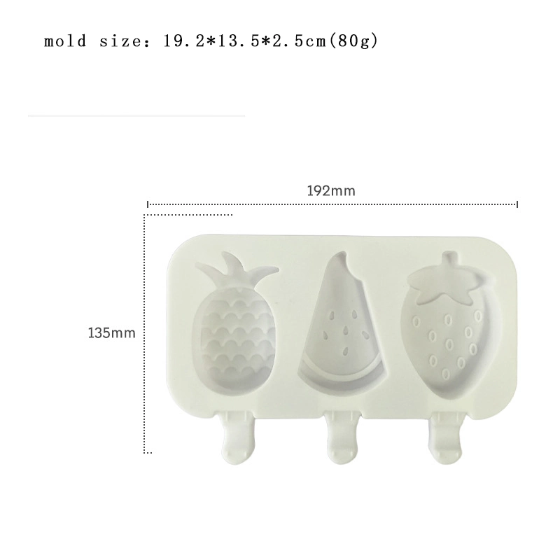 3D Fruit Shape Ice Cream Ice Cream Silicone Moulds